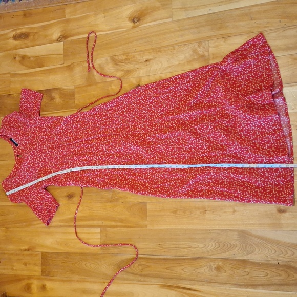 Reformation Saskia Red Ditsy Floral Maxi Dress Size Small Made In California - Picture 9 of 12